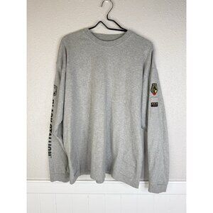 Black Stallion FR Long Sleeve T Shirt sz L Gray Work Flame Resistant Weld Cotton